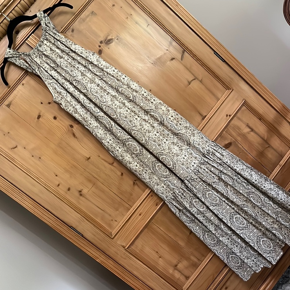 Banana Republic Cream and Black Maxi Dress